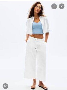 NWT White Athleta Midday Crop Pant XL
